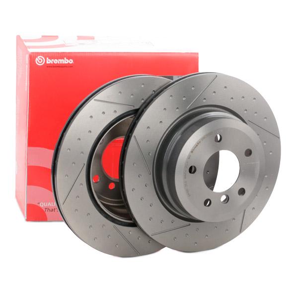 Brembo 09.C315.21 Brake Disc for BMW 1 Series 324mm Vented Drilled & Slotted Coated High-Carbon 5-Hole with Bolts/Screws | 09C31521
