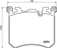 Genuine Brembo P 06 077 Brake Pad Set (P-06-077 / P06077) – Prepared for Wear Indicator, With Counterweights – Fits BMW X5 M E70, X6 M E71/E72, Rolls‑Royce Ghost RR4, Wraith RR5, Dawn RR6 – For Brembo Callipers