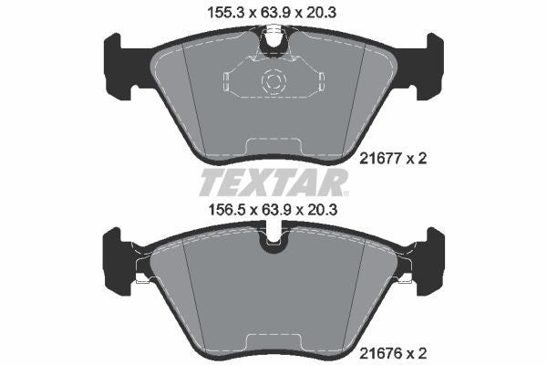 TEXTAR epad 2199081 Brake pad set for BMW 5 Series prepared for wear indicator