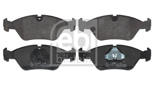 Febi Bilstein 16026 Front Brake Pad Set, Front Axle, Prepared for Wear Indicator – Fits BMW 5 Series E28 & 6 Series E24 (518 520i 524d 524td 525e 525i 528i 535i 628CSi 635CSi)