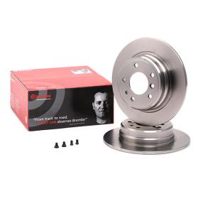 Brembo 08.5174.34 High Carbon Solid Brake Disc for BMW 5 Series, 300mm x 10mm, 5-Hole Rotor, Includes Mounting Bolts/Screws