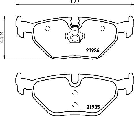Hella 8DB 355 008-761 Brake Pad Set Prepared For Wear Indicator