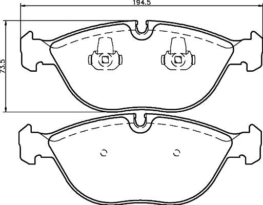Hella 8DB 355 008-261 Brake Pad Set Prepared For Wear Indicator