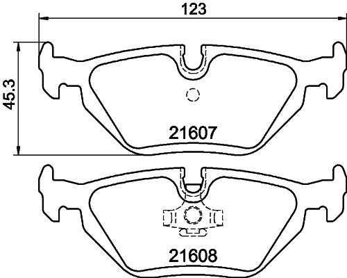 Hella 8DB 355 007-511 Brake Pad Set Prepared For Wear Indicator