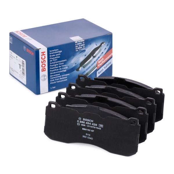 Bosch 0986494428 Brake Pad Set With Anti-Squeak Plate