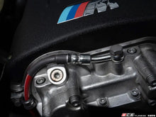 Load image into Gallery viewer, ECS Tuning S54 VANOS Oil Line - Exact-Fit Stainless Steel Reinforced Upgrade for BMW E46 M3, Z3 M &amp; Z4 M - Replaces OEM 11367837614
